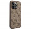 Guess 4G Metal Gold Apple iPhone 14 Pro Max hátlap tok, barna