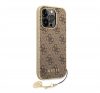 Guess 4G Charms Collection Apple iPhone 14 Pro Max hátlap tok, barna