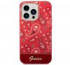 Guess Bandana Paisley Apple iPhone 14 Pro Max hátlap tok, piros