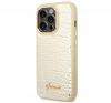 Guess Croco Collection Apple iPhone 14 Pro Max hátlap tok, arany