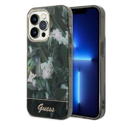 GuessJungle Collection Apple iPhone 14 Pro Max hátlap tok, zöld