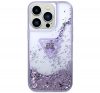 Guess Liquid Glitter Palm Apple iPhone 14 Pro Max hátlap tok, lila