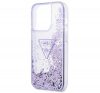 Guess Liquid Glitter Palm Apple iPhone 14 Pro Max hátlap tok, lila