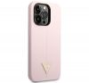 Guess Silicone Triangle Apple iPhone 14 Pro Max hátlap tok, lila