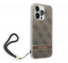 Guess 4G Print Strap Apple iPhone 14 Pro hátlap tok, barna