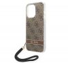 Guess 4G Print Strap Apple iPhone 14 Pro hátlap tok, barna