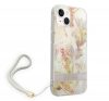 Guess Flower Strap Apple iPhone 14 Plus hátlap tok, lila