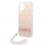 Guess 4G Print Strap Apple iPhone 14 hátlap tok, pink