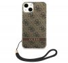 Guess 4G Print Strap Apple iPhone 14 hátlap tok, barna