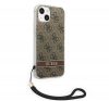 Guess 4G Print Strap Apple iPhone 14 hátlap tok, barna