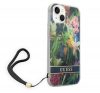 Guess Flower Strap Apple iPhone 14 hátlap tok, kék