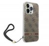 Guess 4G Print Strap Apple iPhone 14 Pro Max hátlap tok, barna