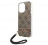 Guess 4G Print Strap Apple iPhone 14 Pro Max hátlap tok, barna