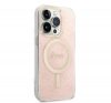 Guess 4G Print MagSafe Apple iPhone 14 Pro hátlap tok, pink + MagSafe töltő