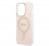 Guess 4G Print MagSafe Apple iPhone 14 Pro hátlap tok, pink + MagSafe töltő