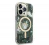 Guess Jungle MagSafe Apple iPhone 14 Pro hátlap tok, zöld + MagSafe töltő