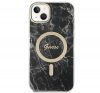 Guess Marble MagSafe Apple iPhone 14 Plus hátlap tok, fekete+ MagSafe töltő