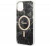 Guess Marble MagSafe Apple iPhone 14 Plus hátlap tok, fekete+ MagSafe töltő