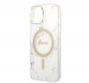 Guess Marble MagSafe Apple iPhone 14 hátlap tok fehér + MagSafe töltő