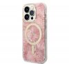 Guess Jungle MagSafe Apple iPhone 14 Pro Max hátlap tok, pink + MagSafe töltő