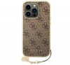 Guess 4G Charms Apple iPhone 14 Pro hátlap tok , barna