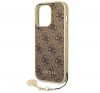 Guess 4G Charms Apple iPhone 14 Pro hátlap tok , barna