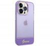 Guess Translucent Apple iPhone 14 Pro hátlap tok , lila