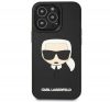 Karl Lagerfeld 3D Rubber Karl's Head Apple iPhone 14 Pro hátlap tok, fekete