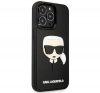 Karl Lagerfeld 3D Rubber Karl's Head Apple iPhone 14 Pro hátlap tok, fekete