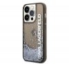 Karl Lagerfeld Liquid Glitter Elong Apple iPhone 14 Pro hátlap tok, fekete