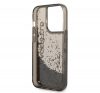 Karl Lagerfeld Liquid Glitter Elong Apple iPhone 14 Pro hátlap tok, fekete