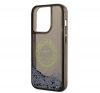 Karl Lagerfeld Liquid Glitter RSG Apple iPhone 14 Pro hátlap tok, fekete