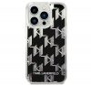 Karl Lagerfeld Liquid Glitter Monogram Apple iPhone 14 Pro hátlap tok, fekete