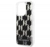 Karl Lagerfeld Liquid Glitter Monogram Apple iPhone 14 Pro hátlap tok, fekete