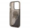 Karl Lagerfeld Glitter Karl Head Apple iPhone 14 Pro hátlap tok, fekete