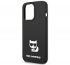 Karl Lagerfeld Silicone Choupette Body Apple iPhone 14 Pro hátlap tok, fekete