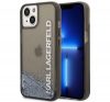 Karl Lagerfeld Liquid Glitter Elong Apple iPhone 14 Plus hátlap tok, fekete