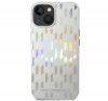 Karl Lagerfeld Monogram Iridescent Apple iPhone 14 Plus hátlap tok, ezüst