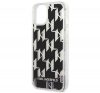 Karl Lagerfeld Liquid Glitter Monogram Apple iPhone 14 Plus hátlap tok, fekete