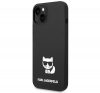 Karl Lagerfeld Silicone Choupette Body Apple iPhone 14 Plus hátlap tok, fekete