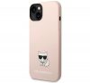 Karl Lagerfeld Silicone Choupette Body Apple iPhone 14 Plus hátlap tok, halvány rózsaszín