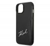 Karl Lagerfeld Signature Logo Cardslot Apple iPhone 14 hátlap tok, fekete