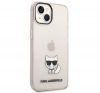 Karl Lagerfeld Transparent Choupette Body Apple iPhone 14 hátlap tok, rózsaszín