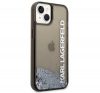 Karl Lagerfeld Liquid Glitter Elong Apple iPhone 14 hátlap tok, fekete