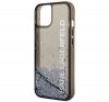 Karl Lagerfeld Liquid Glitter Elong Apple iPhone 14 hátlap tok, fekete