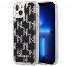 Karl Lagerfeld Liquid Glitter Monogram Apple iPhone 14 hátlap tok, fekete