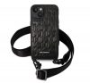 Karl Lagerfeld Monogram Plaque Logo Strap Apple iPhone 14 hátlap tok, fekete