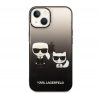 Karl Lagerfeld Gradient Ikonik Karl & Choupette Apple iPhone 14 hátlap tok, fekete