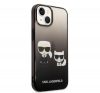 Karl Lagerfeld Gradient Ikonik Karl & Choupette Apple iPhone 14 hátlap tok, fekete