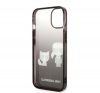 Karl Lagerfeld Gradient Ikonik Karl & Choupette Apple iPhone 14 hátlap tok, fekete